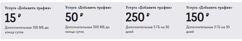 Услуги Теле2 "Добавь трафик"